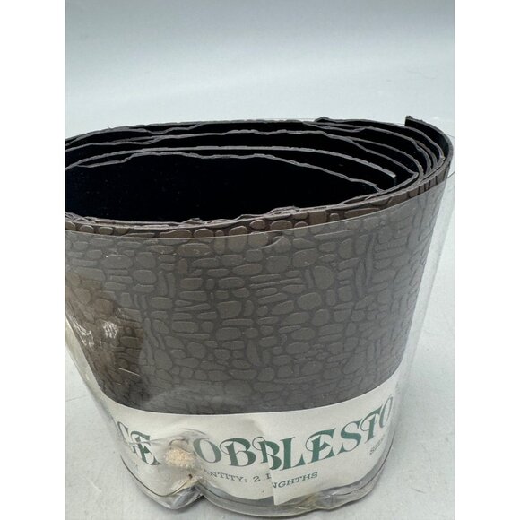 Village Cobblestone Mat With Moss Set 2 Lengths PVC Resin 4.75" Wide READ - Picture 2 of 6